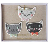 Kitten Embroidered Brooches
